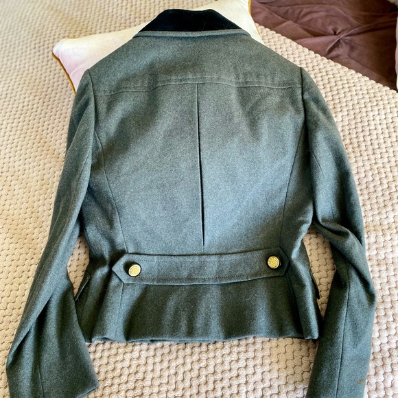 Vintage Ruth McCulloch Gray Wool and Velvet Cropped Jacket - Picture 8 of 8